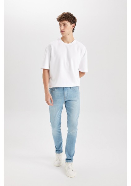 Carlo Skinny Fit Ekstra Dar Kalıp Normal Bel Ekstra Dar Paça Jean Pantolon D0025AX24AU fiyatları