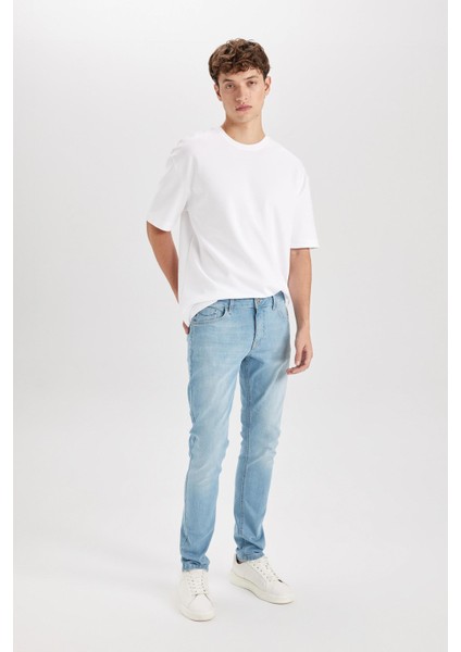 Carlo Skinny Fit Ekstra Dar Kalıp Normal Bel Ekstra Dar Paça Jean Pantolon D0025AX24AU modelleri