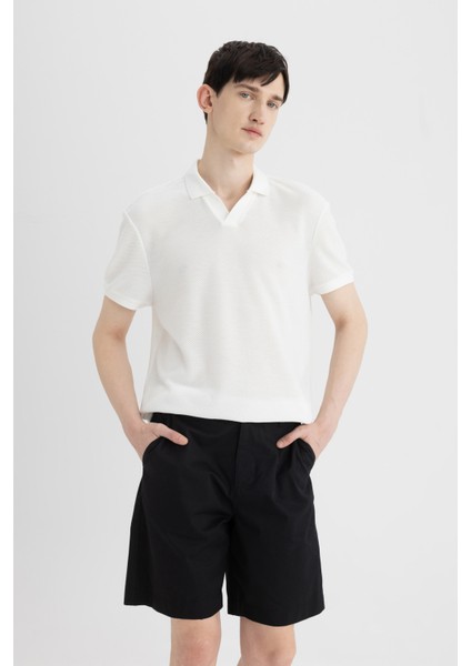 Regular Fit Gabardin Bermuda Şort C7684AX24SM modelleri