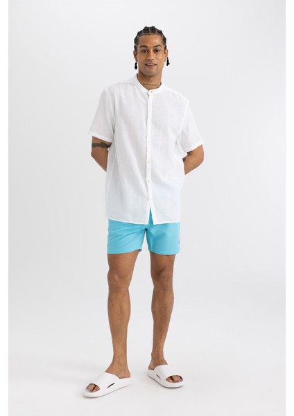 File Astarlı Kısa Boy Deniz Şortu N0131AZ24HS