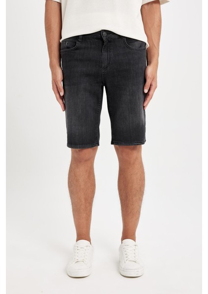 Regular Fit Jean Bermuda Şort D3960AX24SM fırsatları
