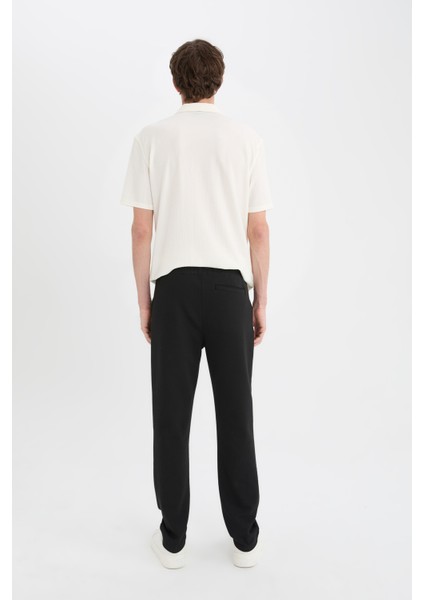 Jogger Kışlık Pantolon Basic Düz Beli Bağcıklı Cepli Düz Paça C6022AX24AU