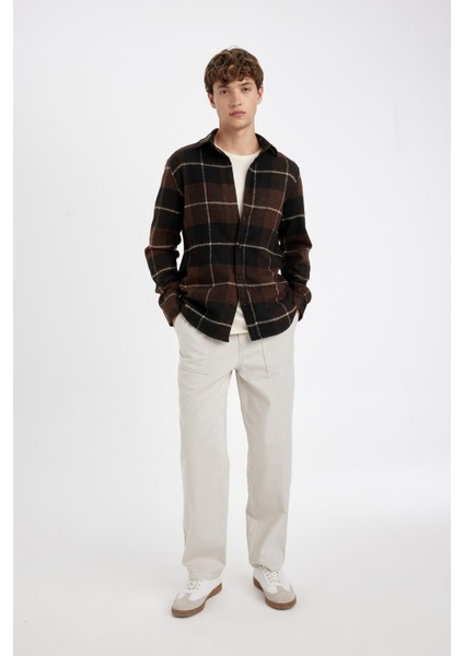 %100 Pamuk Yazlık Jogger Pantolon Wide Leg Bol Rahat Kesim Paraşüt Beli Bağcıklı Geniş Bol Paça C9159AX24AU