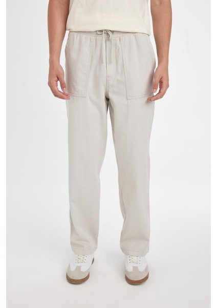 %100 Pamuk Yazlık Jogger Pantolon Wide Leg Bol Rahat Kesim Paraşüt Beli Bağcıklı Geniş Bol Paça C9159AX24AU modelleri