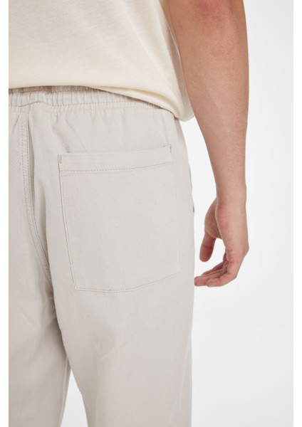 %100 Pamuk Yazlık Jogger Pantolon Wide Leg Bol Rahat Kesim Paraşüt Beli Bağcıklı Geniş Bol Paça C9159AX24AU indirimleri