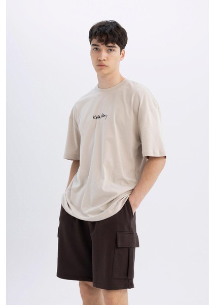 Regular Fit Kargo Cepli Basic Düz Bermuda Şort D0476AX24SM fırsatları