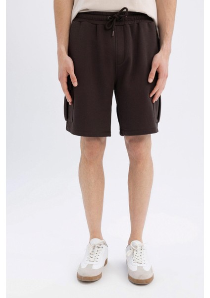 Regular Fit Kargo Cepli Basic Düz Bermuda Şort D0476AX24SM indirimleri