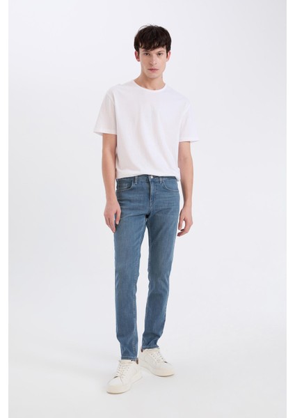 Carlo Skinny Fit Ekstra Dar Kalıp Normal Bel Ekstra Dar Paça Jean Pantolon A6943AX25SP fiyatları