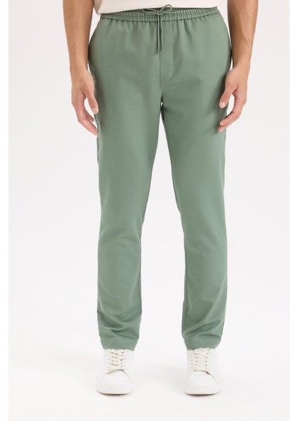 Yazlık Jogger Pantolon Beli Bağcıklı Cepli D5966AX25SP modelleri