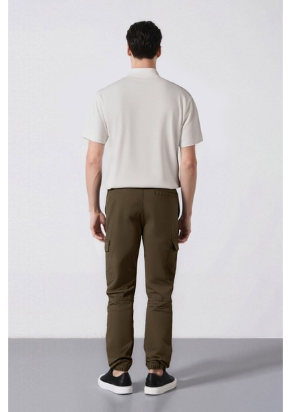 Regular Gabardin Jogger Pantolon Kargo Cepli Beli Paçası Lastikli C9163AX25SP