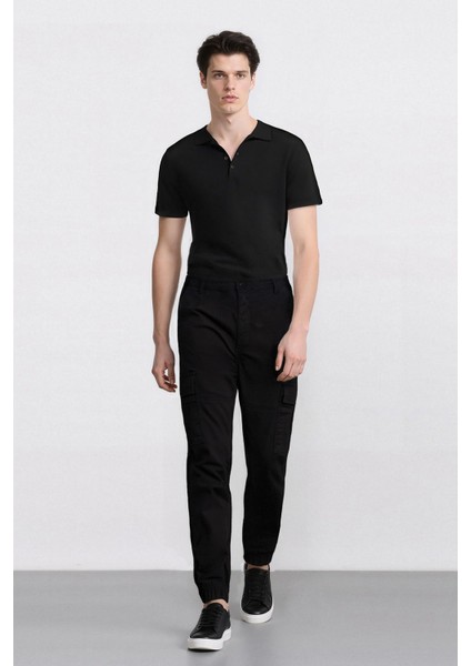 Regular Gabardin Jogger Pantolon Kargo Cepli Beli Paçası Lastikli C9163AX25SP