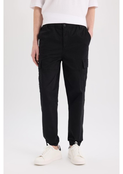 Regular Gabardin Jogger Pantolon Kargo Cepli Beli Paçası Lastikli C9163AX25SP