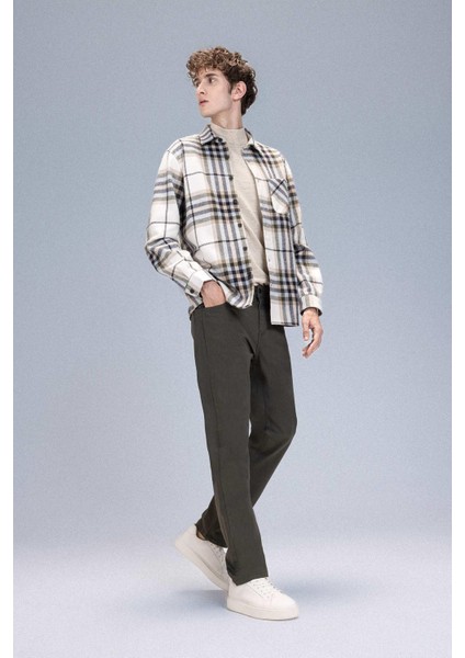 Pantolon Slim Fit Dar Kesim Cepli Dar Paça C9436AX24AU