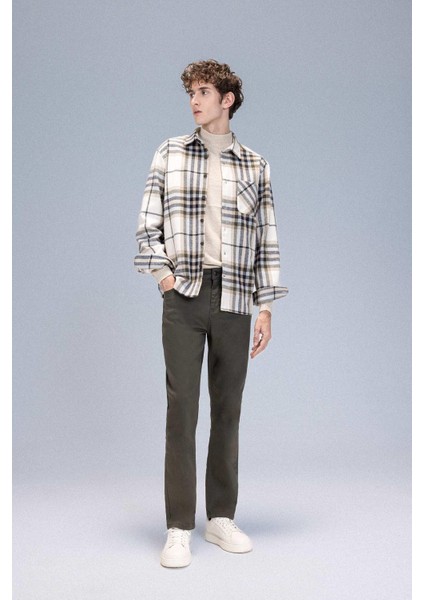 Pantolon Slim Fit Dar Kesim Cepli Dar Paça C9436AX24AU fiyatları