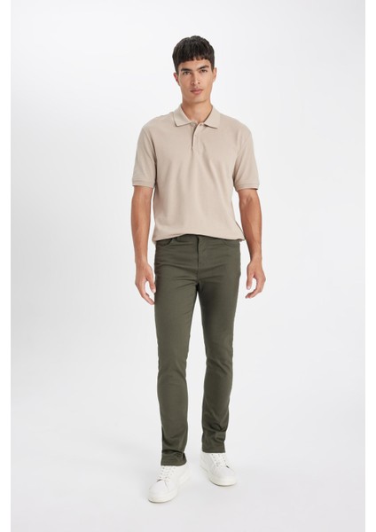 Pantolon Slim Fit Dar Kesim Cepli Dar Paça C9436AX24AU fırsatları