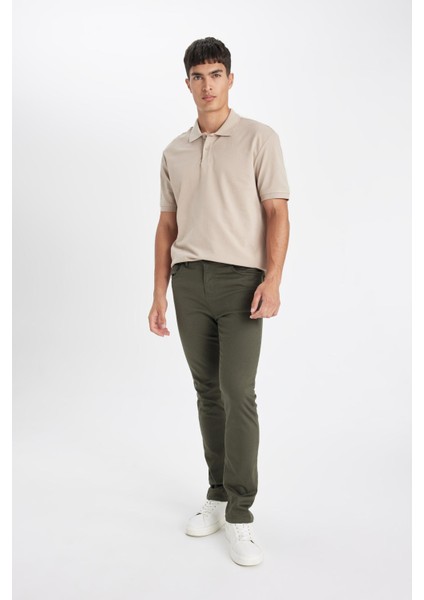 Pantolon Slim Fit Dar Kesim Cepli Dar Paça C9436AX24AU indirimleri