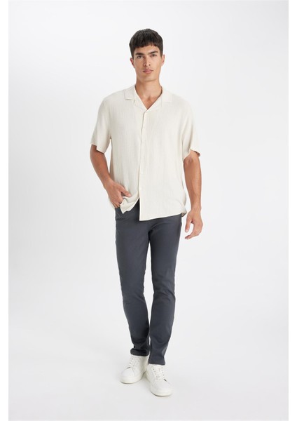 Pantolon Slim Fit Dar Kesim Cepli Dar Paça C9436AX24AU modelleri