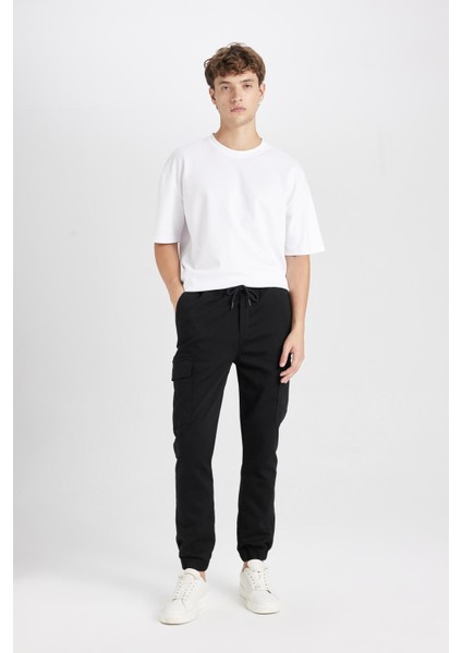 Yazlık Jogger Taktik Pantolon Kargo Cepli Beli Bağcıklı Lastikli Paça D1044AX24AU
