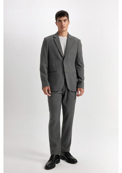 Antrasit Pantolon Tailored Regular Fit Normal Kesim Düz Paça Cepli D3704AX24AU modelleri