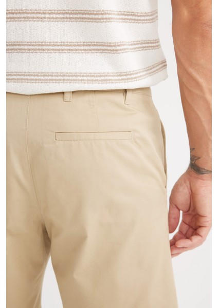 %100 Pamuk Regular Fit Gabardin Bermuda Şort C7684AX25SP