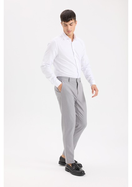 Tailored Fit Normal Kesim Düz Paça Her Yöne Esneyen Yazlık Kumaş Pantolon C7508AX25SP fiyatları