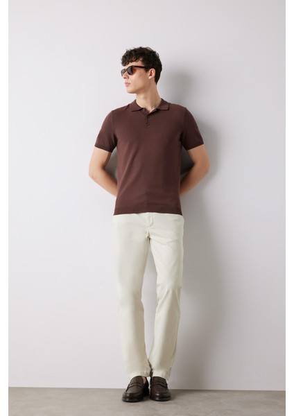 Regular Fit Normal Kesim Yazlık Düz Paça Chino Kanvas Pantolon D7349AX25SP fiyatları