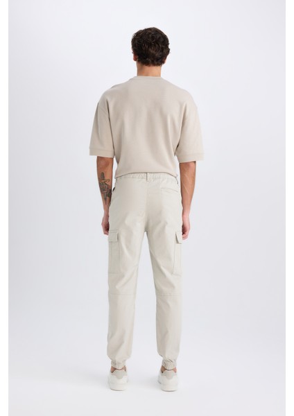 Regular Gabardin Jogger Pantolon Kargo Cepli Beli Paçası Lastikli C9163AX25SP