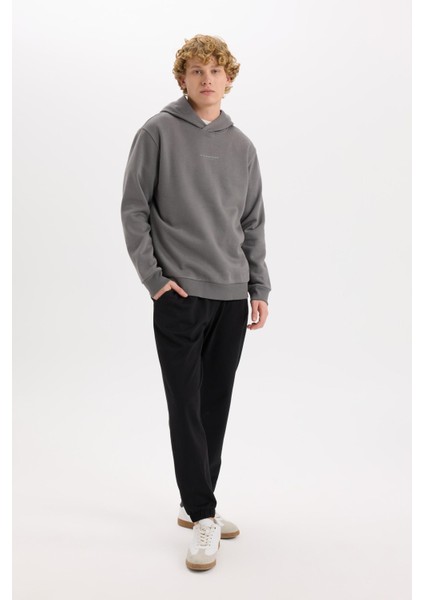 Regular Fit Eşofman Altı Cepli Basic Düz Beli Bağcıklı Lastikli Paça D4416AX25SP