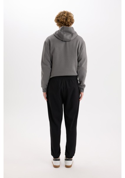 Regular Fit Eşofman Altı Cepli Basic Düz Beli Bağcıklı Lastikli Paça D4416AX25SP
