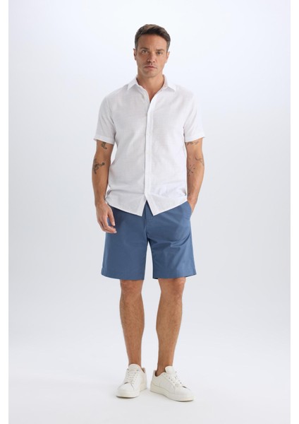 %100 Pamuk Regular Fit Gabardin Bermuda Şort C7684AX25SP modelleri