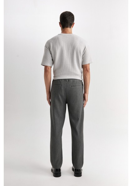 Antrasit Pantolon Tailored Regular Fit Normal Kesim Düz Paça Cepli D3704AX24AU