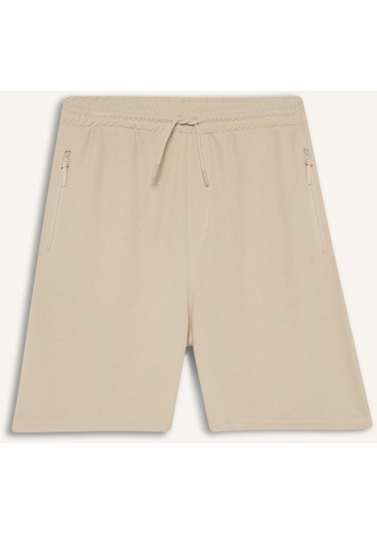Regular Fit Düz Paça Cepli Basic Düz Şort B8792AX25SM