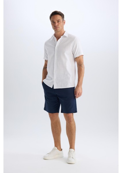 %100 Pamuk Regular Fit Gabardin Bermuda Şort C7684AX25SP modelleri
