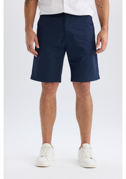 %100 Pamuk Regular Fit Gabardin Bermuda Şort C7684AX25SP