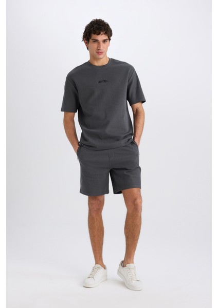 Regular Fit Düz Paça Cepli Basic Düz Şort B8792AX25SM fırsatları