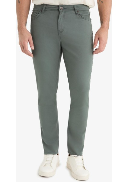 Yazlık Gabardin Chino Kanvas Pantolon Slim Fit Dar Kesim Dar Paça Cepli B2089AX25SP fırsatları