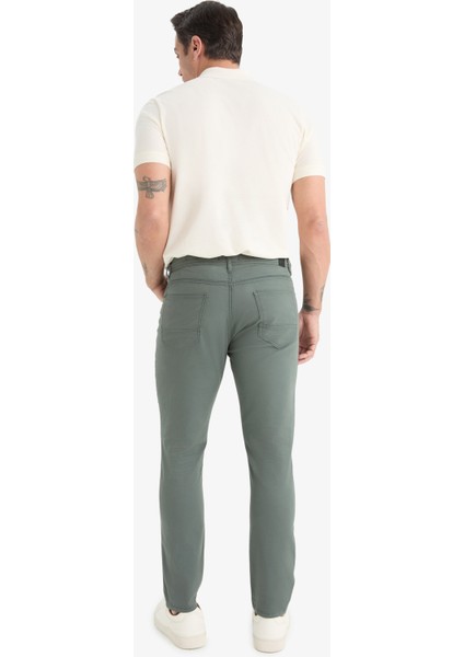 Yazlık Gabardin Chino Kanvas Pantolon Slim Fit Dar Kesim Dar Paça Cepli B2089AX25SP