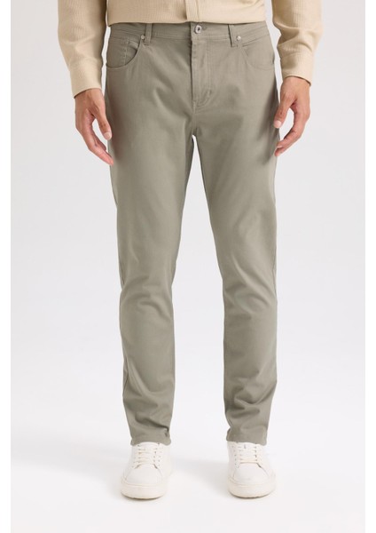 Yazlık Gabardin Chino Kanvas Pantolon Slim Fit Dar Kesim Dar Paça Cepli B2089AX25SP