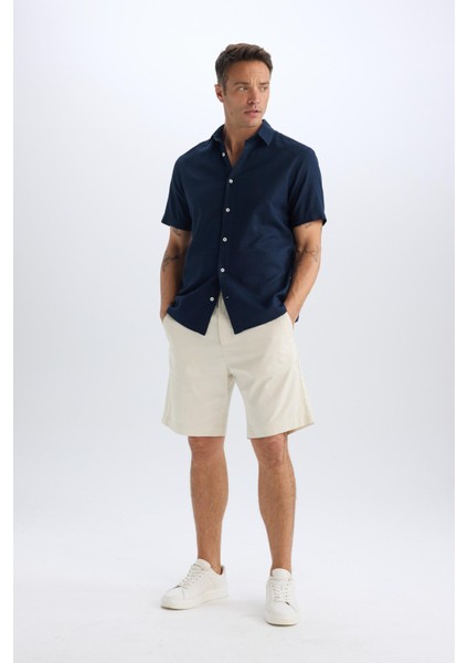 %100 Pamuk Regular Fit Gabardin Bermuda Şort C7684AX25SP modelleri