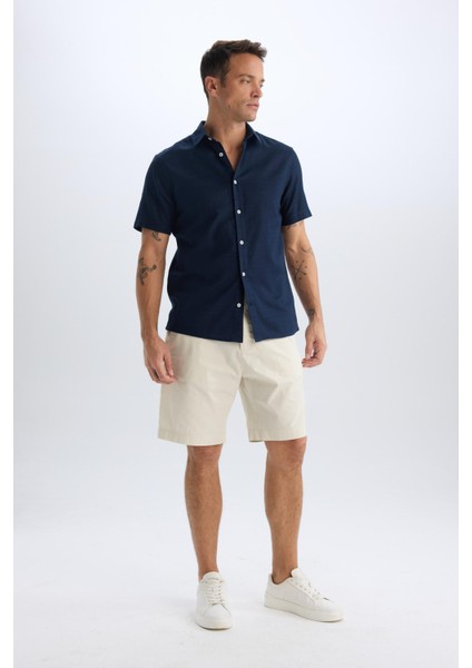 %100 Pamuk Regular Fit Gabardin Bermuda Şort C7684AX25SP fırsatları