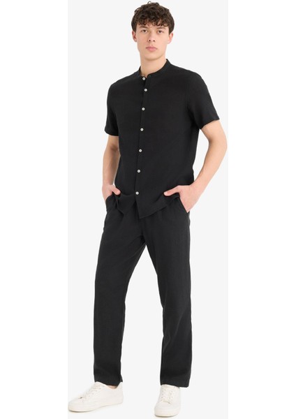 Relax Fit Rahat Kesim Dar Paça Keten Karışımlı Yazlık Pantolon C1140AX25SM modelleri