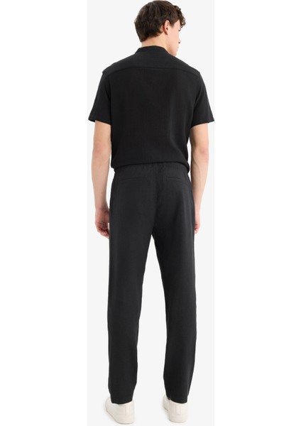 Relax Fit Rahat Kesim Dar Paça Keten Karışımlı Yazlık Pantolon C1140AX25SM