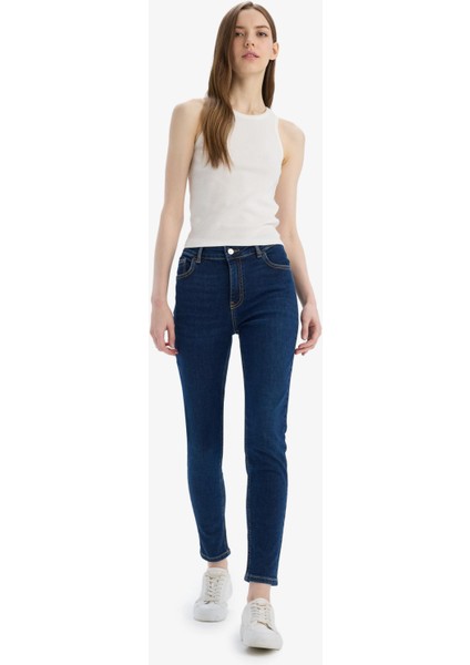 Rebeca Skinny Fit Yüksek Bel Düz Paça Uzun Jean Taş Yıkama Pantolon D8178AX25SP fiyatları