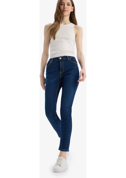 Rebeca Skinny Fit Yüksek Bel Düz Paça Uzun Jean Taş Yıkama Pantolon D8178AX25SP modelleri