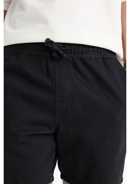 %100 Pamuk Relax Fit Yazlık Rahat Jean Bermuda Şort D4390AX25SM