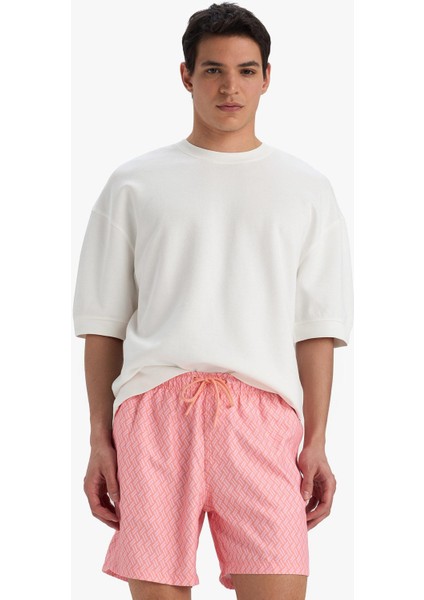 Desenli File Astarlı Kısa Boy Deniz Şortu B7442AX25HS fiyatları