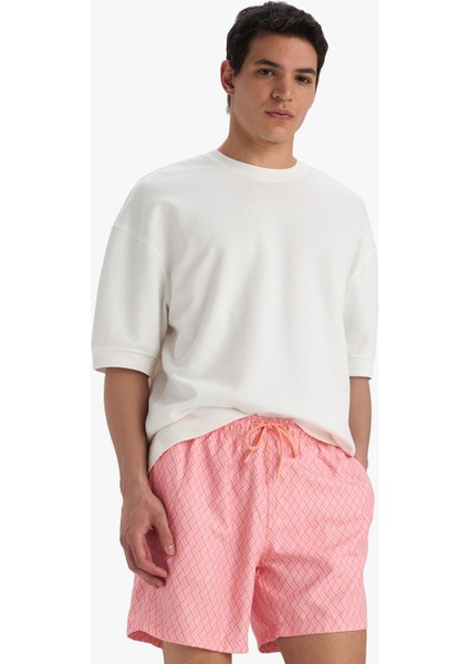 Desenli File Astarlı Kısa Boy Deniz Şortu B7442AX25HS modelleri