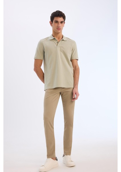Yazlık Gabardin Chino Kanvas Pantolon Slim Fit Dar Kesim Dar Paça Cepli B2089AX25SP