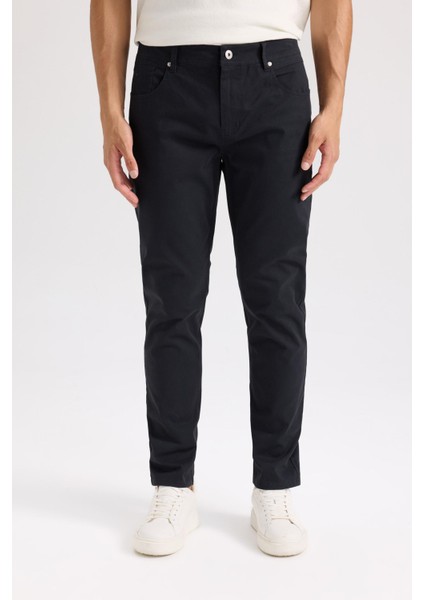 Yazlık Gabardin Chino Kanvas Pantolon Slim Fit Dar Kesim Dar Paça Cepli B2089AX25SP fırsatları