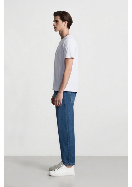 %100 Pamuk Baggy Fit Geniş Kalıp Normal Bel Geniş Paça Jean Pantolon B5783AX25SP indirimleri